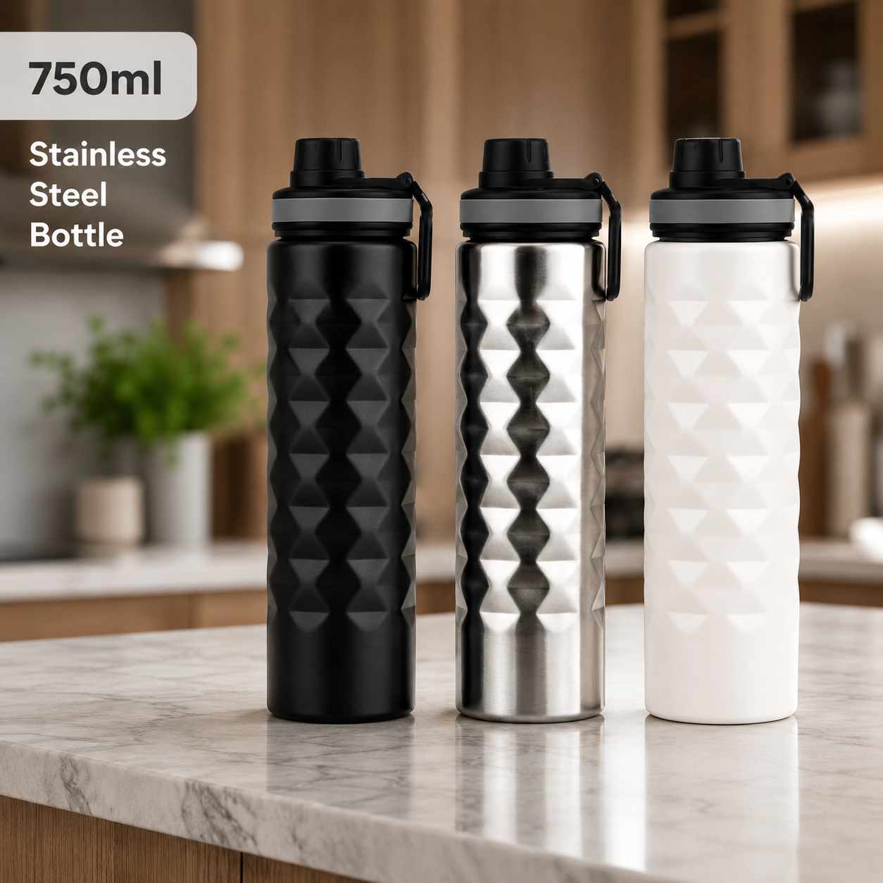 Textured Stainless Steel Bottle for Corporate Gifting